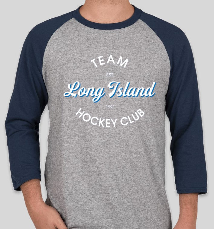 Team Long Island Baseball Three Quarter Sleeve