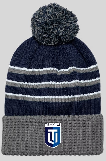 Team Long Island Knit Beanie Hat with POM