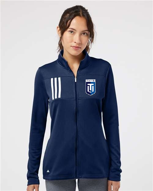 Team Long Island Adidas Women's 3-Stripe Double Knit Full Zip