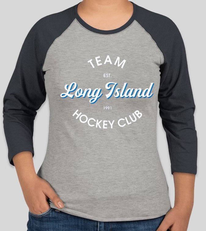 Team Long Island Baseball Three Quarter Sleeve